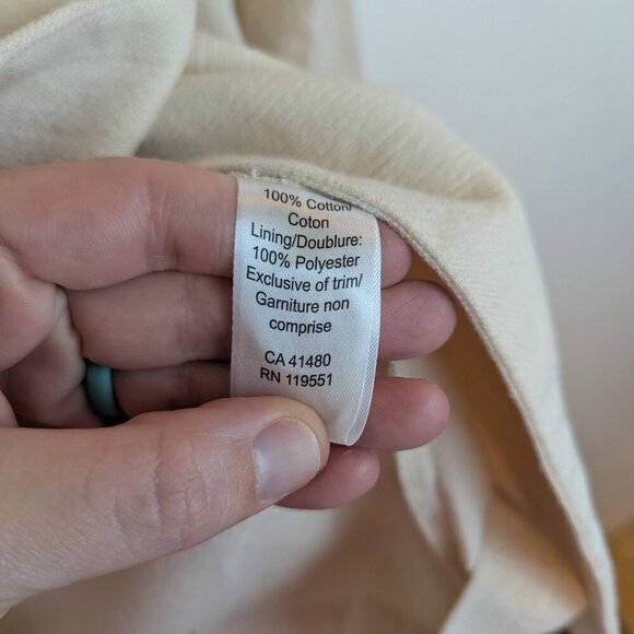 Gentle Fawn Field Blazer in Cream, Sz XL - Picture 5 of 7